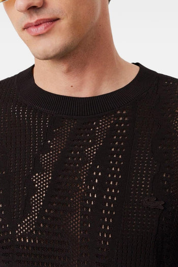 Maglia Traforata Uomo Marrone - 3