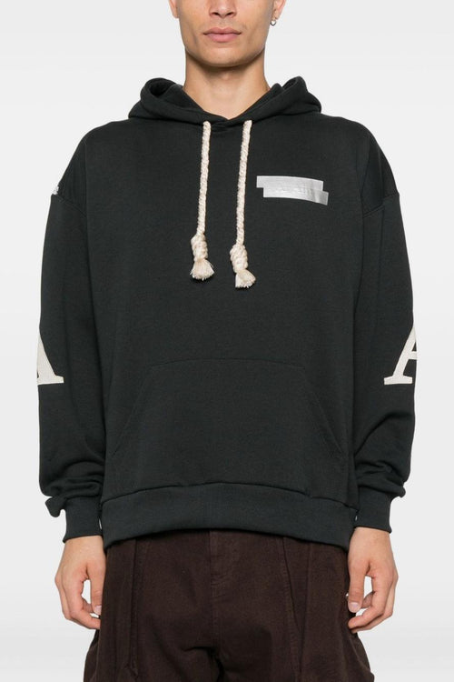 Uomo Felpa Grigio Palma sul Retro