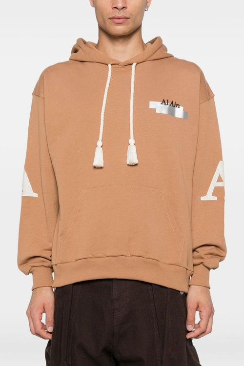 Uomo Felpa Grigio Motivo con Scala