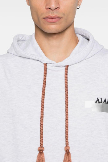 Uomo Felpa Grigio Motivo a Righe - 4