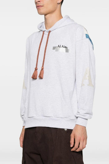 Uomo Felpa Grigio Motivo a Righe - 3