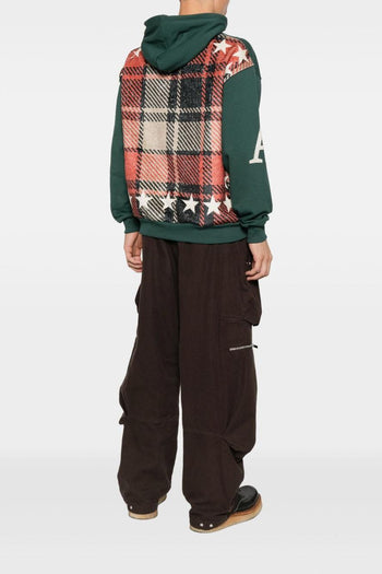 Uomo Felpa Verde Retro a Quadri - 2