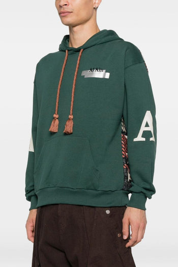 Uomo Felpa Verde Retro a Quadri - 3