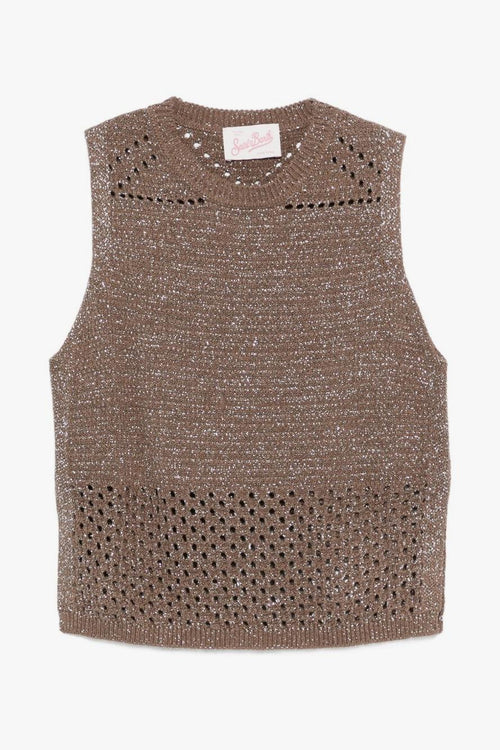 Saint Barth Top Crochet Mesh Lurex 13l Donna