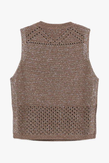 Saint Barth Top Crochet Mesh Lurex 13l Donna - 3