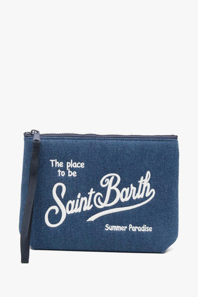 Saint Barth Pochette Aline Denim Uomo Blu