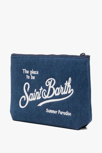 Saint Barth Pochette Aline Denim Uomo Blu - 3