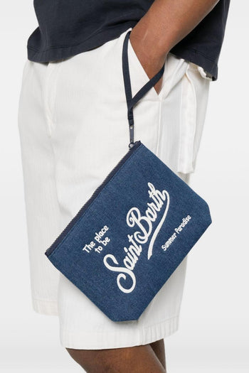 Saint Barth Pochette Aline Denim Uomo Blu - 4