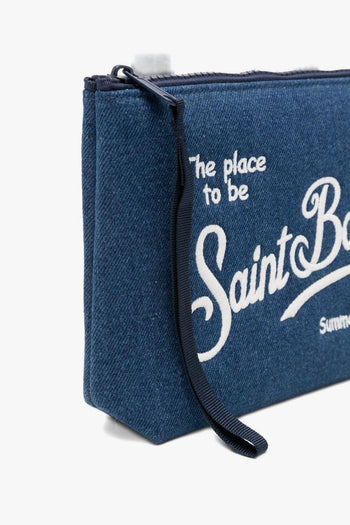 Saint Barth Pochette Aline Denim Uomo Blu - 5