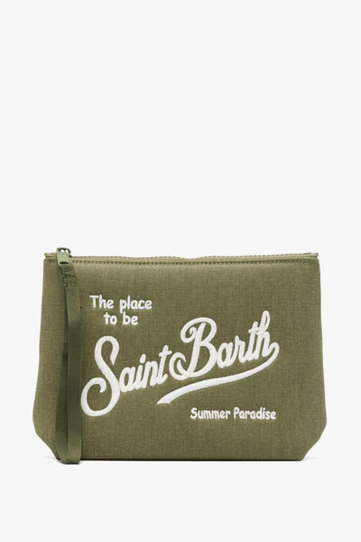 Saint Barth Pochette Aline Denim Uomo Verde
