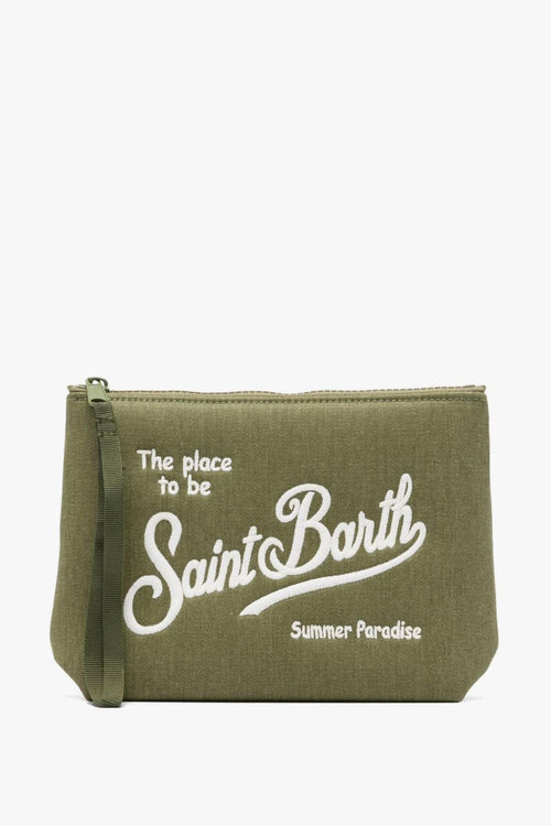 Saint Barth Pochette Aline Denim Uomo Verde