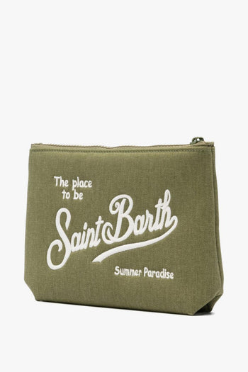 Saint Barth Pochette Aline Denim Uomo Verde - 3
