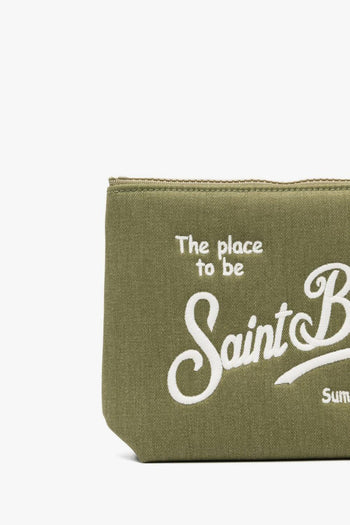 Saint Barth Pochette Aline Denim Uomo Verde - 4