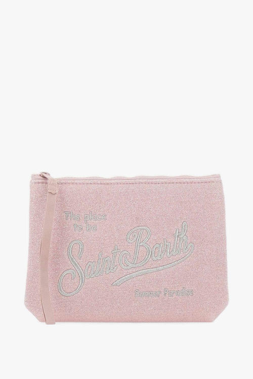Saint Barth Pochette Aline Lurex Donna Rosa