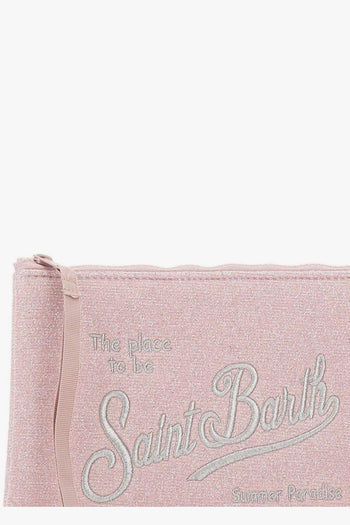 Saint Barth Pochette Aline Lurex Donna Rosa - 2