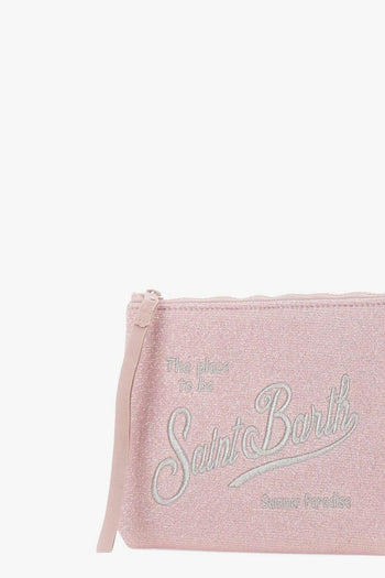 Saint Barth Pochette Aline Lurex Donna Rosa - 4