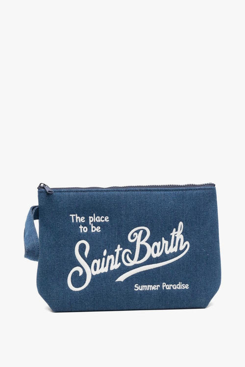 Saint Barth Pochette Aline Denim Uomo Blu
