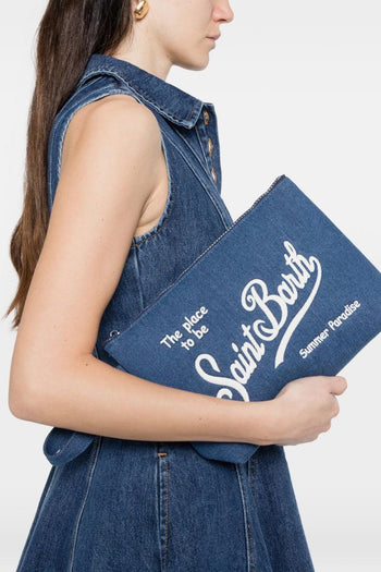 Saint Barth Pochette Aline Denim Uomo Blu - 3