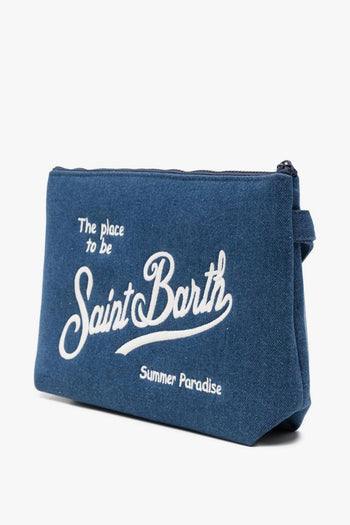 Saint Barth Pochette Aline Denim Uomo Blu - 5