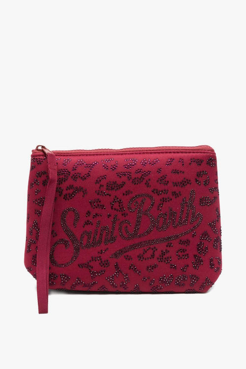 Saint Barth Pochette Aline Strass Donna Rosso