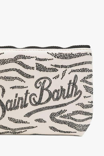 Saint Barth Pochette Aline Strass Donna Bianco - 3