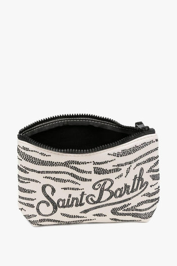 Saint Barth Pochette Aline Strass Donna Bianco - 4