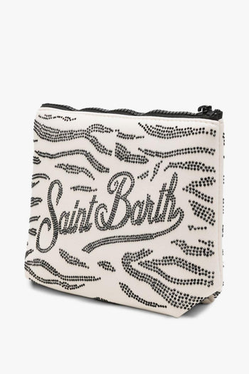 Saint Barth Pochette Aline Strass Donna Bianco - 5