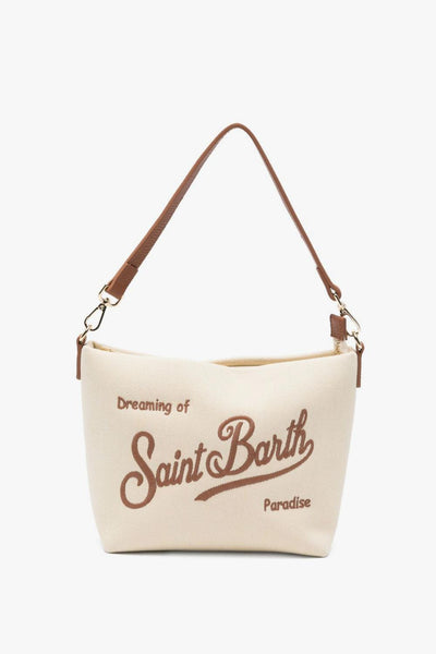 Saint Barth Borsa Aline Canvas Donna Beige