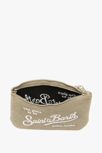 Saint Barth Pochette Aline Canvas Uomo Verde - 2
