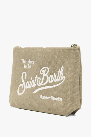 Saint Barth Pochette Aline Canvas Uomo Verde - 3
