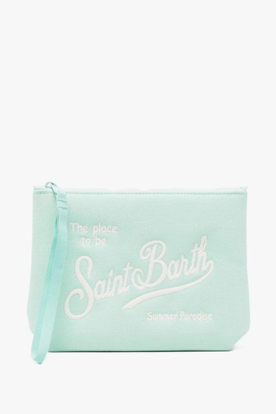 Saint Barth Pochette Aline Canvas Uomo Verde