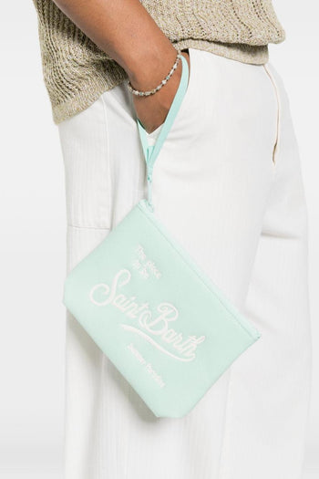 Saint Barth Pochette Aline Canvas Uomo Verde - 3