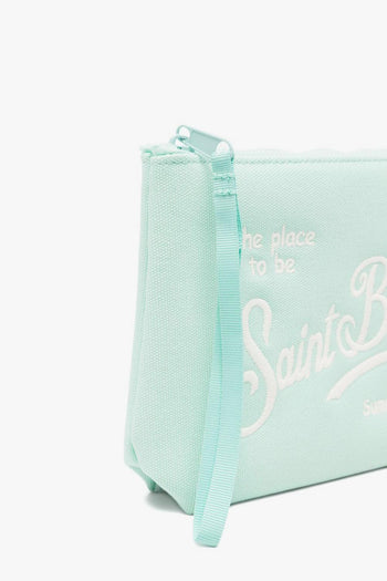 Saint Barth Pochette Aline Canvas Uomo Verde - 4