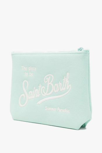 Saint Barth Pochette Aline Canvas Uomo Verde - 5