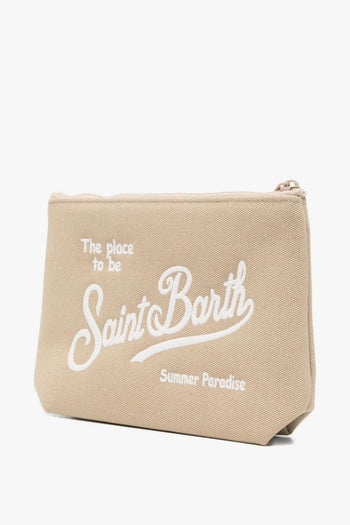 Saint Barth Pochette Aline Canvas Uomo Beige - 3