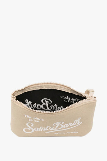 Saint Barth Pochette Aline Canvas Uomo Beige - 4