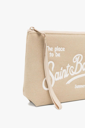 Saint Barth Pochette Aline Canvas Uomo Beige - 5