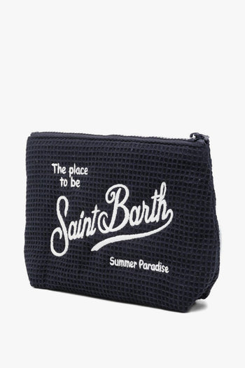 Saint Barth Pochette Aline Waffle Unisex Blu - 4