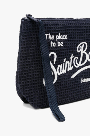 Saint Barth Pochette Aline Waffle Unisex Blu - 5