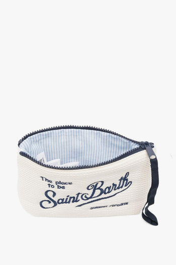 Saint Barth Pochette Aline Waffle Unisex Bianco - 2