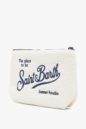 Saint Barth Pochette Aline Waffle Unisex Bianco - 3