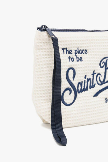 Saint Barth Pochette Aline Waffle Unisex Bianco - 4