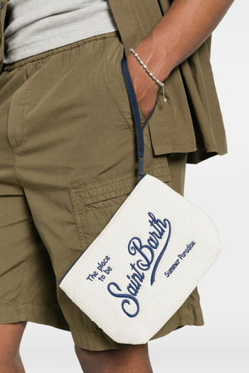 Saint Barth Pochette Aline Waffle Unisex Bianco - 5