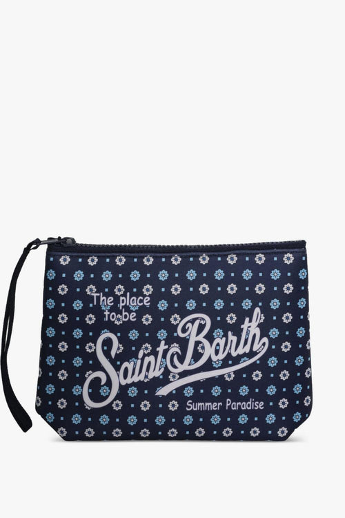 Saint Barth Pochette Fiori Unisex Blu