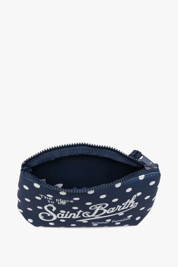 Saint Barth Pochette Aline Pois Unisex Blu-Bianco - 4