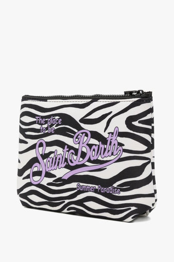 Saint Barth Pochette Aline Zebrata Unisex Bianco-Nero - 3