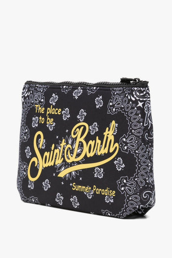 Saint Barth Pochette Aline Bandana Unisex Nero - 4