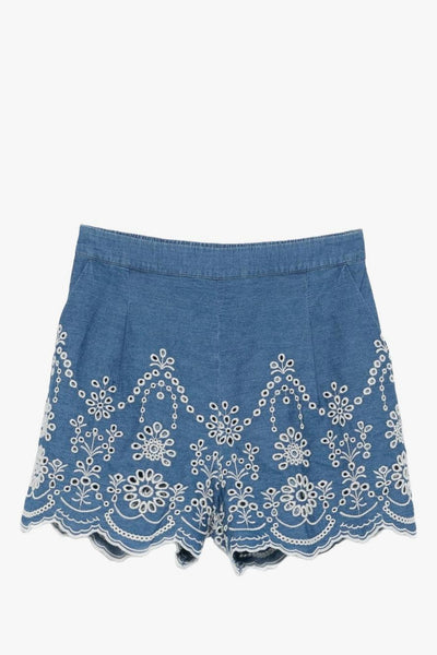 Saint Barth Short Amani Sangallo Donna Blu