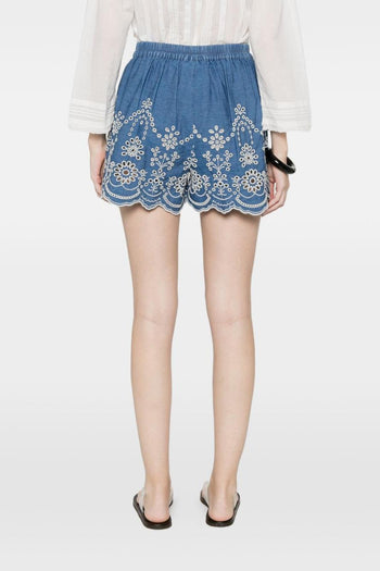Saint Barth Short Amani Sangallo Donna Blu - 2