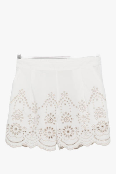 Saint Barth Short Amani Sangallo Donna Bianco